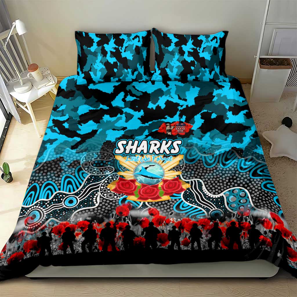 Sharks ANZAC Day Bedding Set Australian Army - Lest We Forget