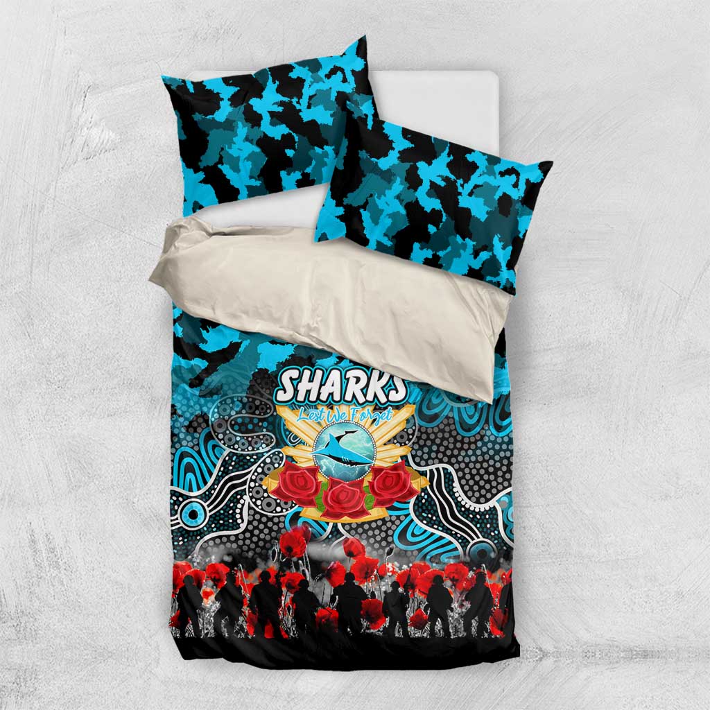 Sharks ANZAC Day Bedding Set Australian Army - Lest We Forget