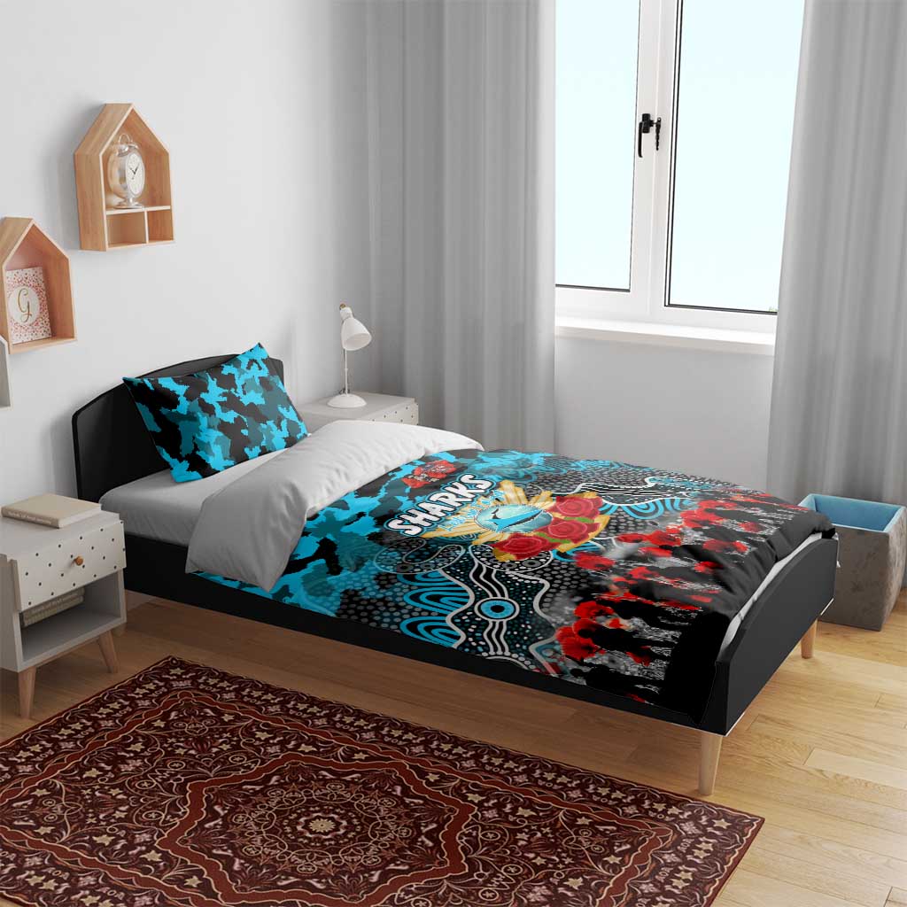 Sharks ANZAC Day Bedding Set Australian Army - Lest We Forget