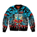 Personalized Sharks ANZAC Day Bomber Jacket Australian Army - Lest We Forget