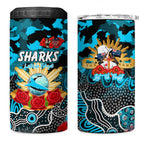 Personalized Sharks ANZAC Day 4 in 1 Can Cooler Tumbler Australian Army - Lest We Forget