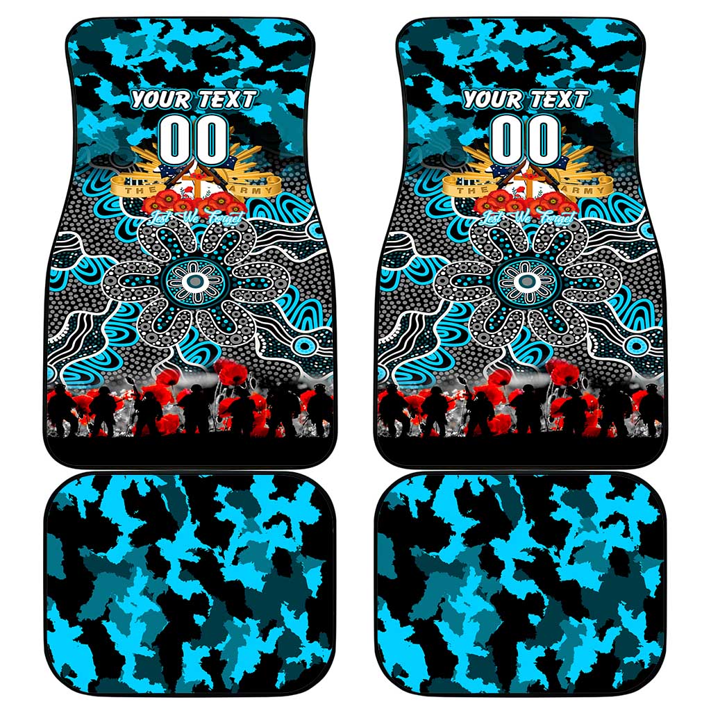 Sharks ANZAC Day Car Mats Australian Army - Lest We Forget