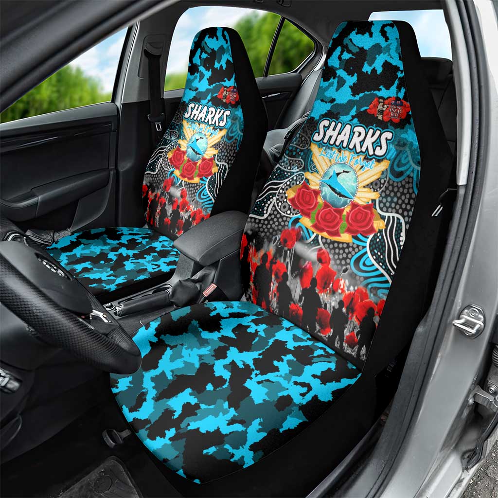 Sharks ANZAC Day Car Seat Cover Australian Army - Lest We Forget
