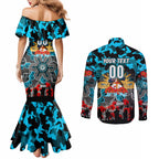 Personalized Sharks ANZAC Day Couples Matching Mermaid Dress and Long Sleeve Button Shirt Australian Army - Lest We Forget