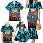 Personalized Sharks ANZAC Day Family Matching Mermaid Dress and Hawaiian Shirt Australian Army - Lest We Forget