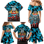 Personalized Sharks ANZAC Day Family Matching Mermaid Dress and Hawaiian Shirt Australian Army - Lest We Forget