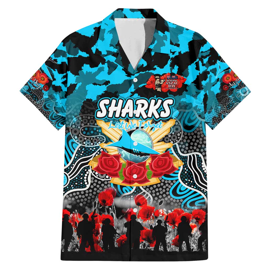 Personalized Sharks ANZAC Day Family Matching Mermaid Dress and Hawaiian Shirt Australian Army - Lest We Forget