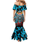 Personalized Sharks ANZAC Day Family Matching Mermaid Dress and Hawaiian Shirt Australian Army - Lest We Forget