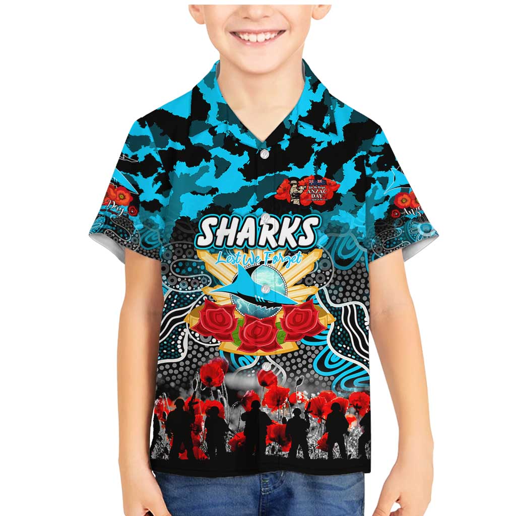 Personalized Sharks ANZAC Day Family Matching Mermaid Dress and Hawaiian Shirt Australian Army - Lest We Forget