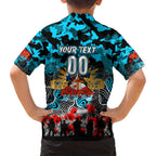 Personalized Sharks ANZAC Day Family Matching Off Shoulder Maxi Dress and Hawaiian Shirt Australian Army - Lest We Forget