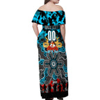 Personalized Sharks ANZAC Day Family Matching Off Shoulder Maxi Dress and Hawaiian Shirt Australian Army - Lest We Forget
