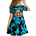 Personalized Sharks ANZAC Day Family Matching Off Shoulder Short Dress and Hawaiian Shirt Australian Army - Lest We Forget