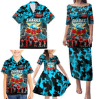 Personalized Sharks ANZAC Day Family Matching Puletasi and Hawaiian Shirt Australian Army - Lest We Forget