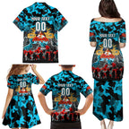 Personalized Sharks ANZAC Day Family Matching Puletasi and Hawaiian Shirt Australian Army - Lest We Forget