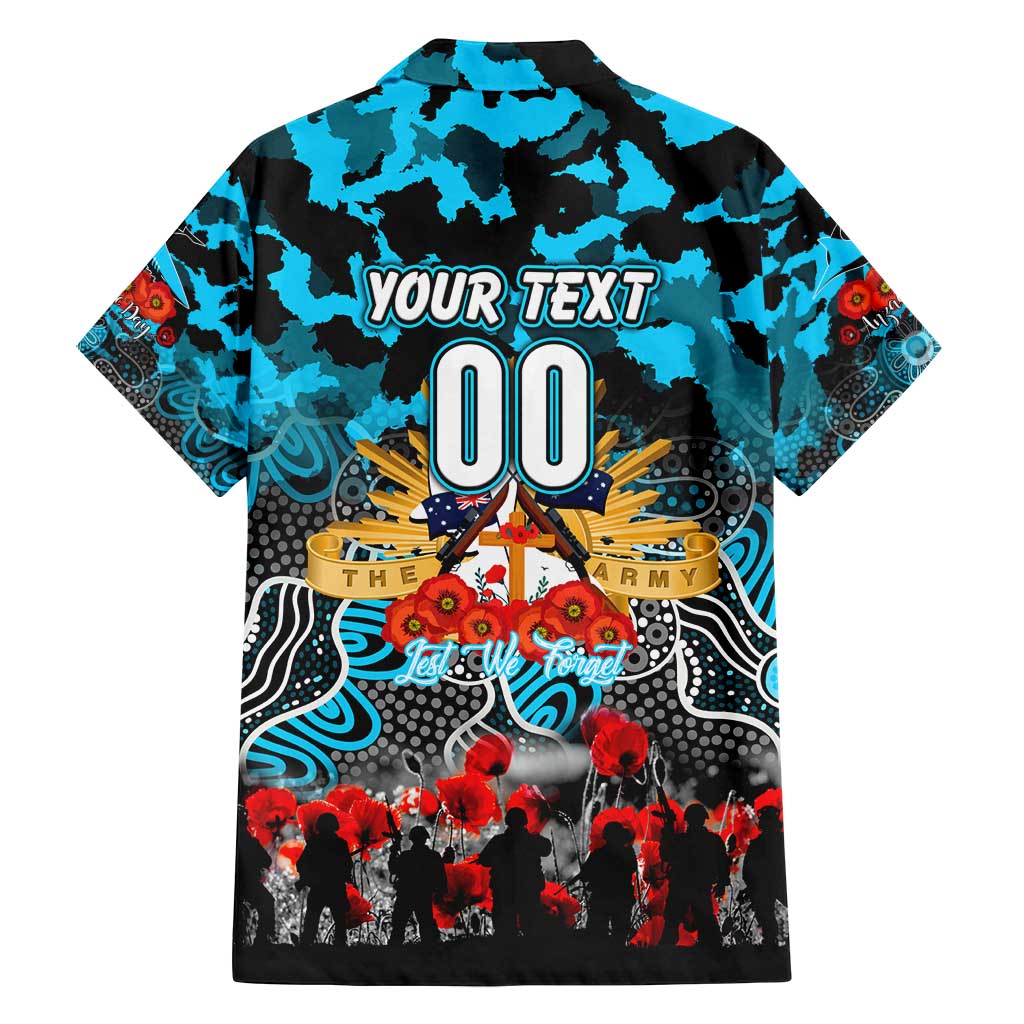 Personalized Sharks ANZAC Day Family Matching Puletasi and Hawaiian Shirt Australian Army - Lest We Forget