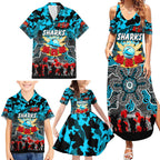 Personalized Sharks ANZAC Day Family Matching Summer Maxi Dress and Hawaiian Shirt Australian Army - Lest We Forget