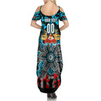 Personalized Sharks ANZAC Day Family Matching Summer Maxi Dress and Hawaiian Shirt Australian Army - Lest We Forget