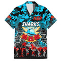 Personalized Sharks ANZAC Day Family Matching Tank Maxi Dress and Hawaiian Shirt Australian Army - Lest We Forget