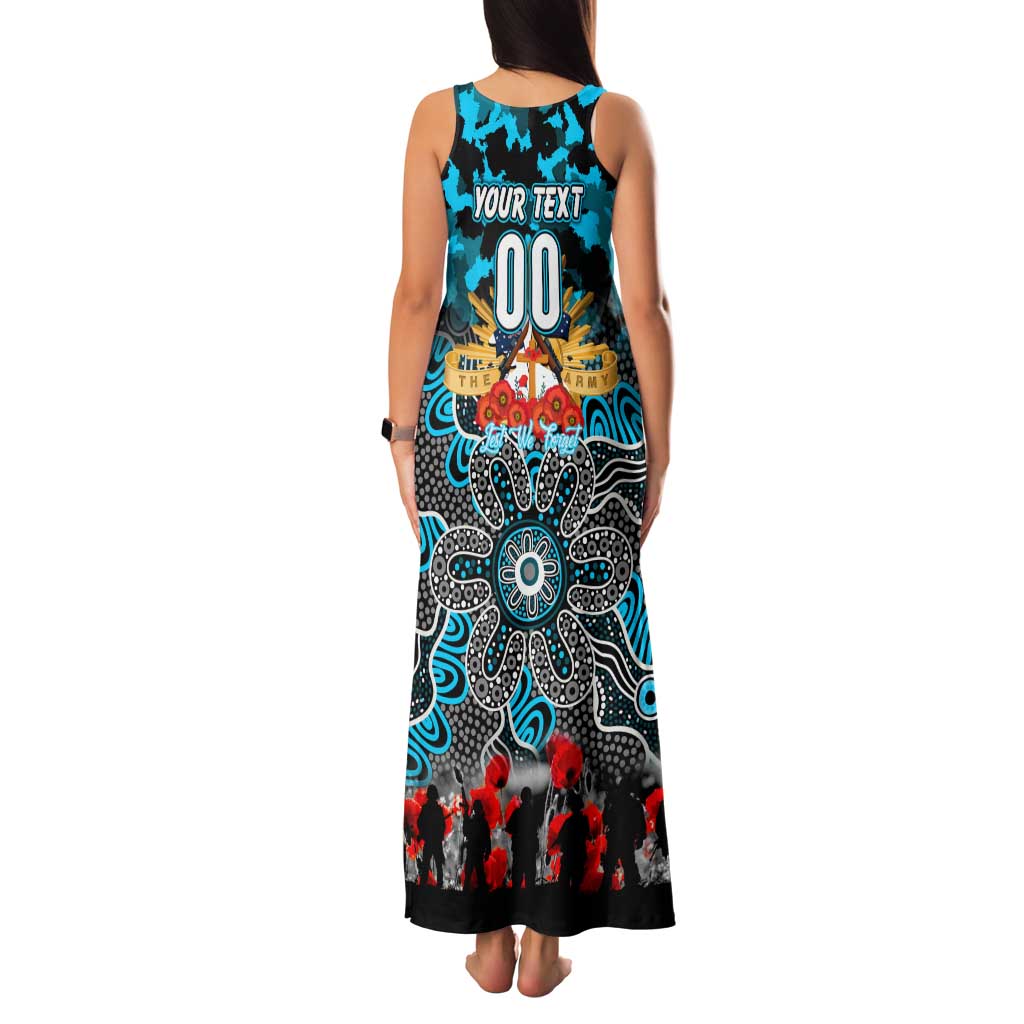 Personalized Sharks ANZAC Day Family Matching Tank Maxi Dress and Hawaiian Shirt Australian Army - Lest We Forget