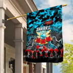 Sharks ANZAC Day Garden Flag Australian Army - Lest We Forget
