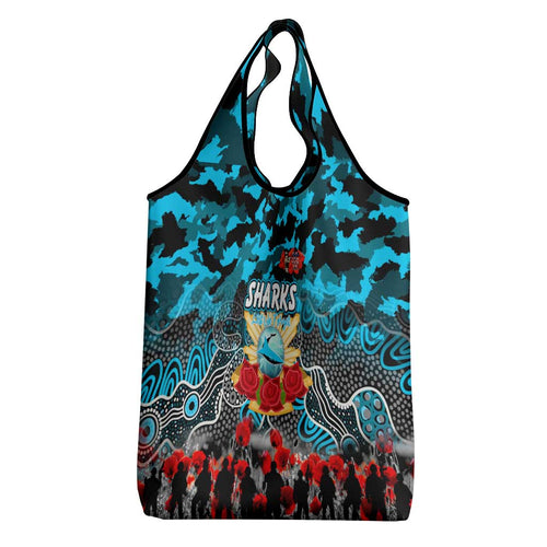 Sharks ANZAC Day Grocery Bag Australian Army - Lest We Forget