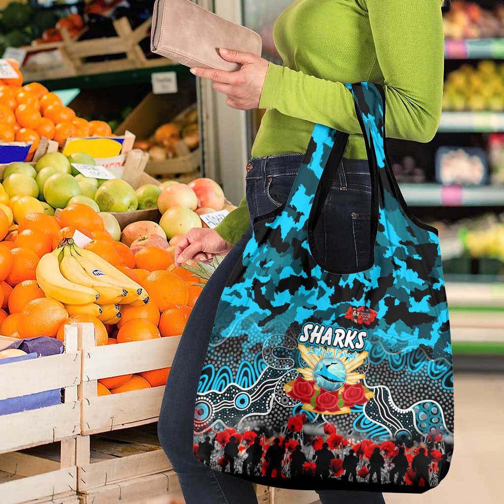 Sharks ANZAC Day Grocery Bag Australian Army - Lest We Forget