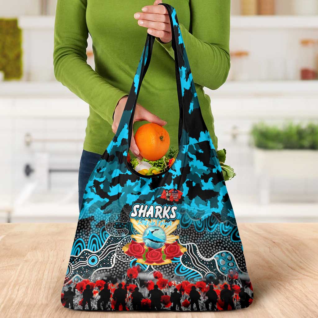 Sharks ANZAC Day Grocery Bag Australian Army - Lest We Forget
