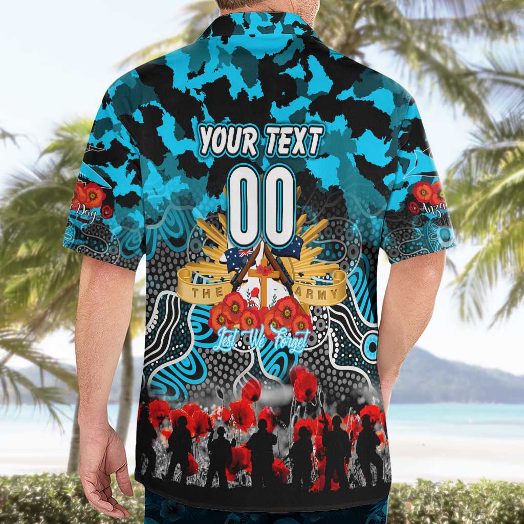 Personalized Sharks ANZAC Day Hawaiian Shirt Australian Army - Lest We Forget