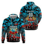 Personalized Sharks ANZAC Day Hoodie Australian Army - Lest We Forget