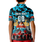 Personalized Sharks ANZAC Day Kid Polo Shirt Australian Army - Lest We Forget