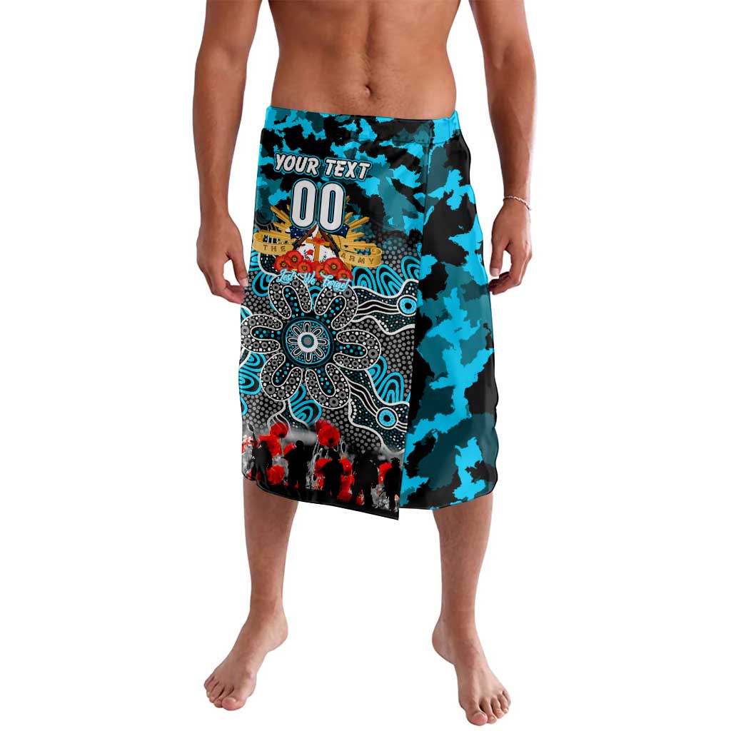Personalized Sharks ANZAC Day Lavalava Australian Army - Lest We Forget