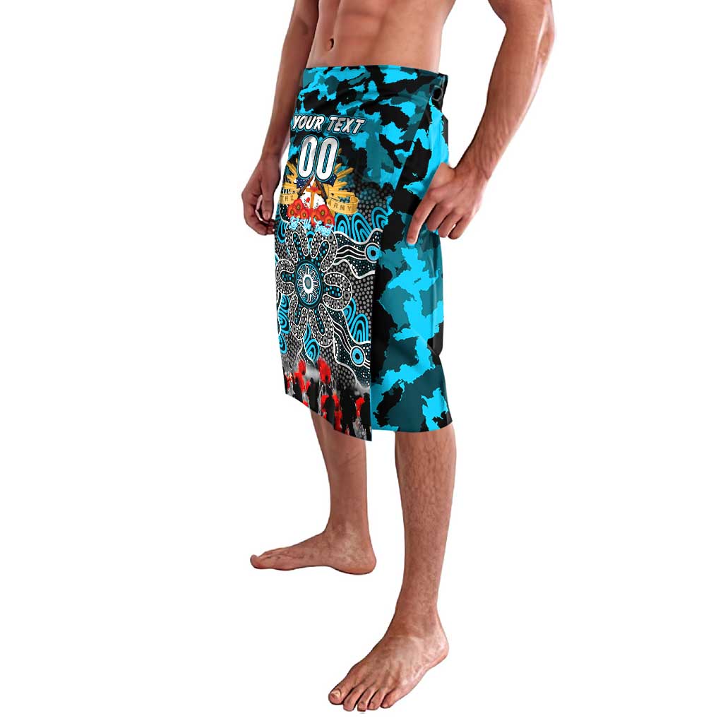 Personalized Sharks ANZAC Day Lavalava Australian Army - Lest We Forget