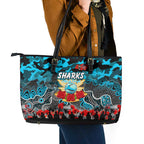 Sharks ANZAC Day Leather Tote Bag Australian Army - Lest We Forget