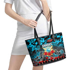Sharks ANZAC Day Leather Tote Bag Australian Army - Lest We Forget
