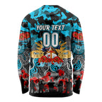 Personalized Sharks ANZAC Day Long Sleeve Shirt Australian Army - Lest We Forget