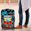 Sharks ANZAC Day Luggage Cover Australian Army - Lest We Forget