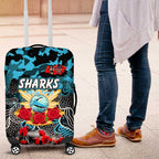 Sharks ANZAC Day Luggage Cover Australian Army - Lest We Forget