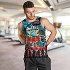 Personalized Sharks ANZAC Day Men Tank Top Australian Army - Lest We Forget