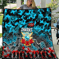 Sharks ANZAC Day Quilt Australian Army - Lest We Forget