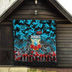 Sharks ANZAC Day Quilt Australian Army - Lest We Forget