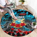 Sharks ANZAC Day Round Carpet Australian Army - Lest We Forget