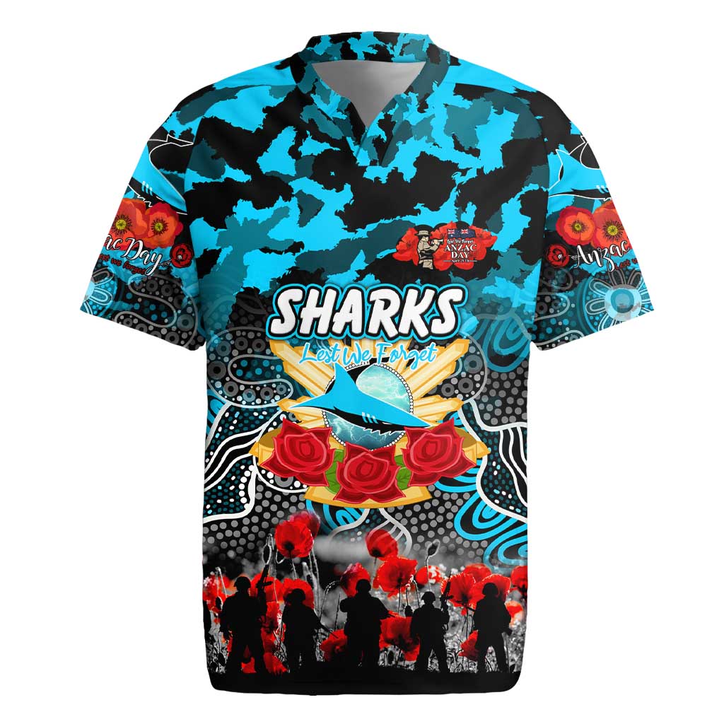 Personalized Sharks ANZAC Day Rugby Jersey Australian Army - Lest We Forget