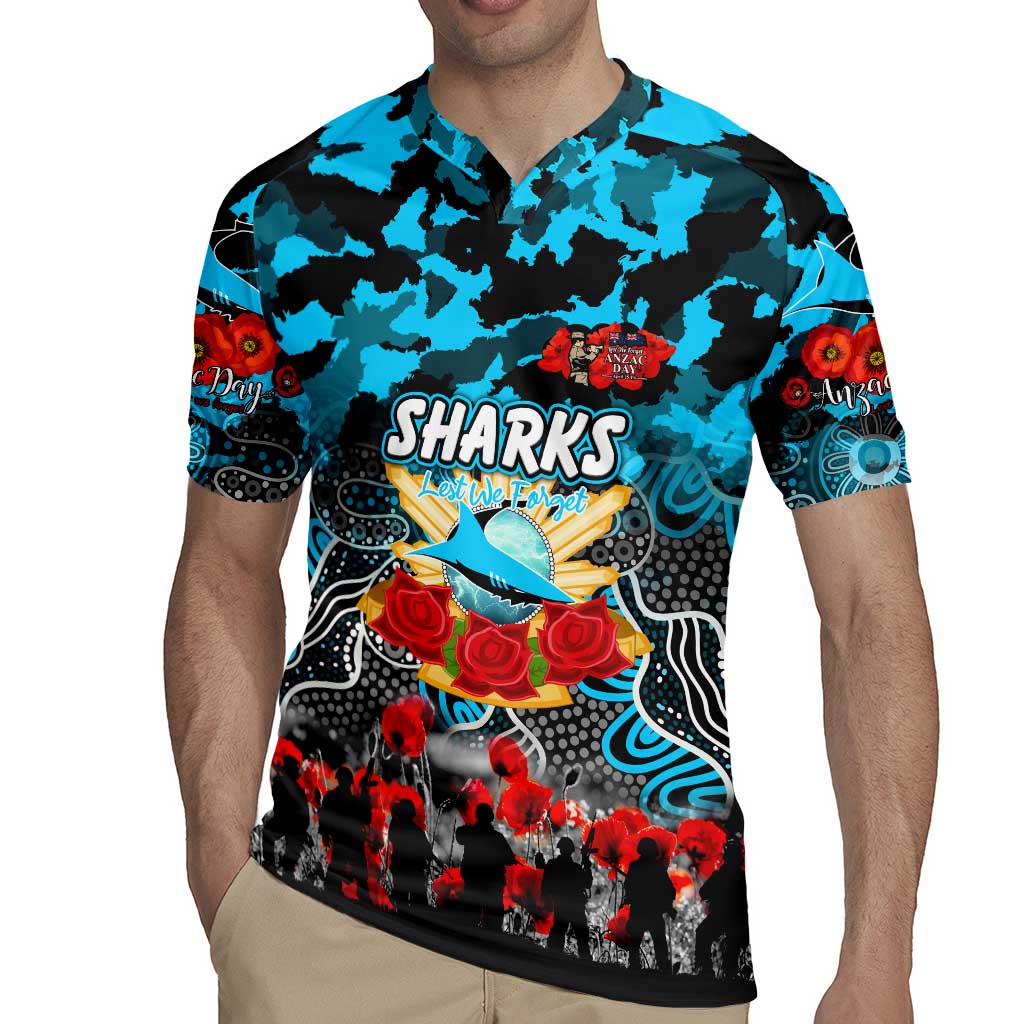 Personalized Sharks ANZAC Day Rugby Jersey Australian Army - Lest We Forget