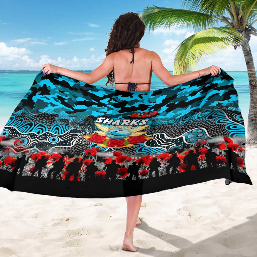 Sharks ANZAC Day Sarong Australian Army - Lest We Forget