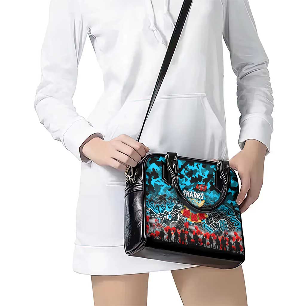 Sharks ANZAC Day Shoulder Handbag Australian Army - Lest We Forget