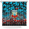 Sharks ANZAC Day Shower Curtain Australian Army - Lest We Forget