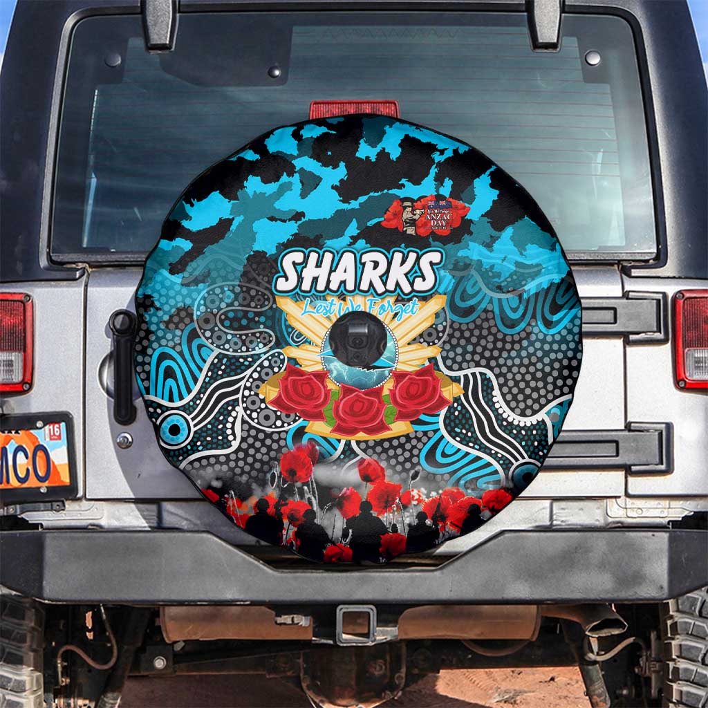 Sharks ANZAC Day Spare Tire Cover Australian Army - Lest We Forget
