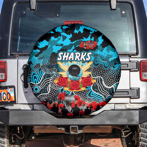 Sharks ANZAC Day Spare Tire Cover Australian Army - Lest We Forget
