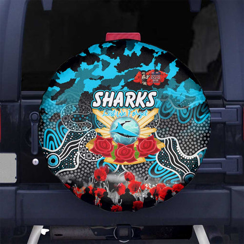 Sharks ANZAC Day Spare Tire Cover Australian Army - Lest We Forget