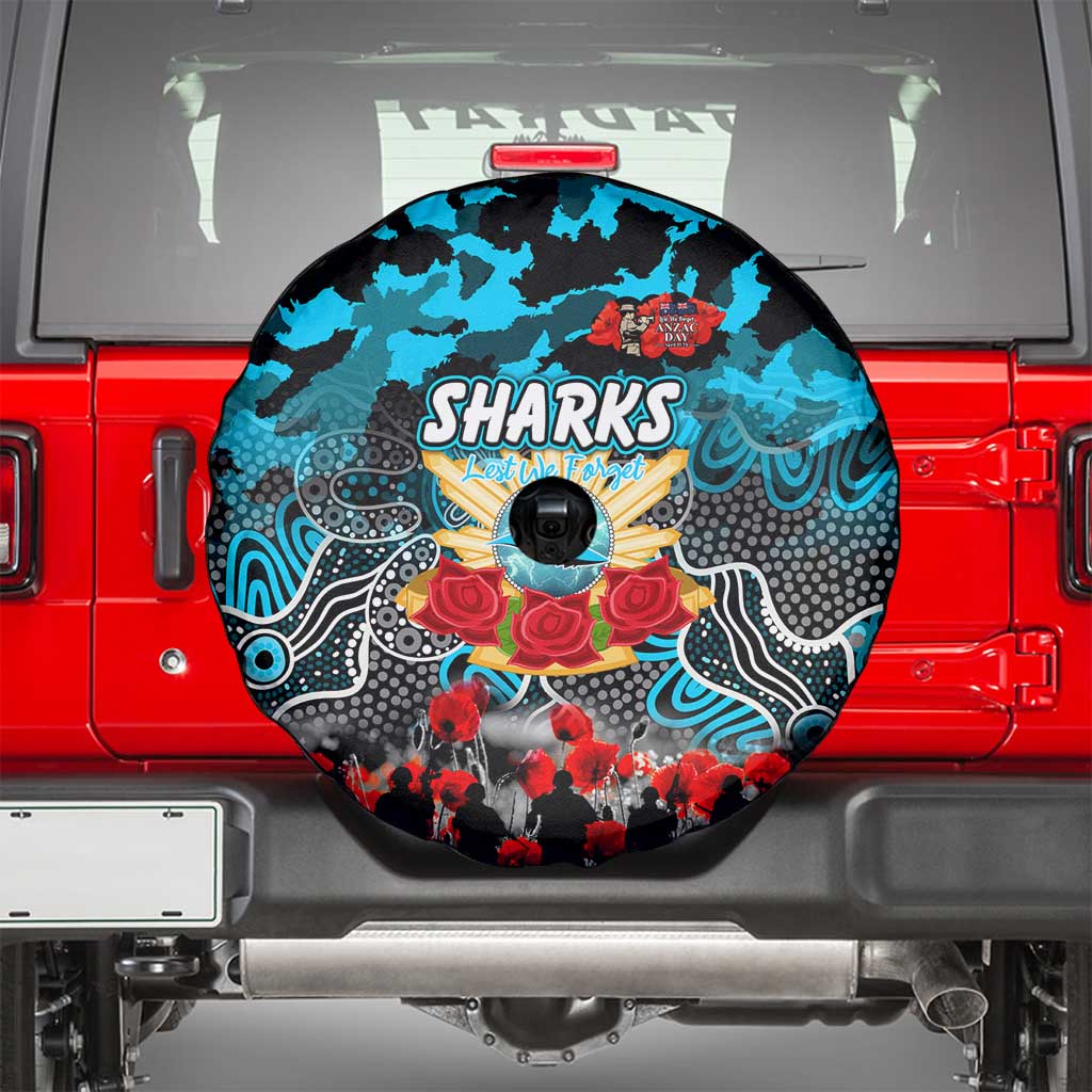 Sharks ANZAC Day Spare Tire Cover Australian Army - Lest We Forget